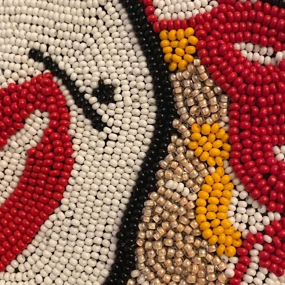 Bien Abye Bead Art Work Haitian Handbag Unique Design O/S - Picture 5 of 10